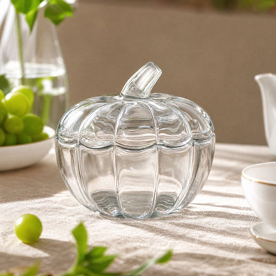 Storage clip Pumpkin Shaped Lidded Storage Jar  Decorative Container For Home Tabletop