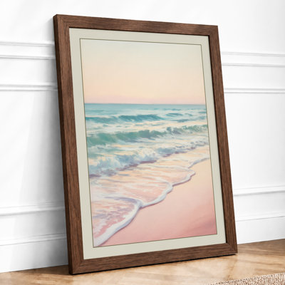 Waves at Daybreak Coastal - Framed Print