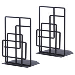Decorative Black Book Ends Heavy Duty