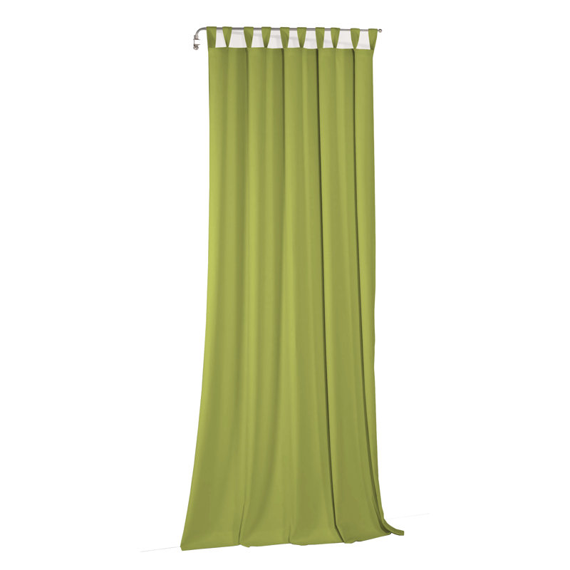Newbury 67% Polyester And 33% Cotton Room Darkening Single Curtain Panel, 130cm wide x 335cm high, Green