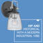 Luminaire de salle de bain simple avec abat-jour en verre granuleux Easton-60647193