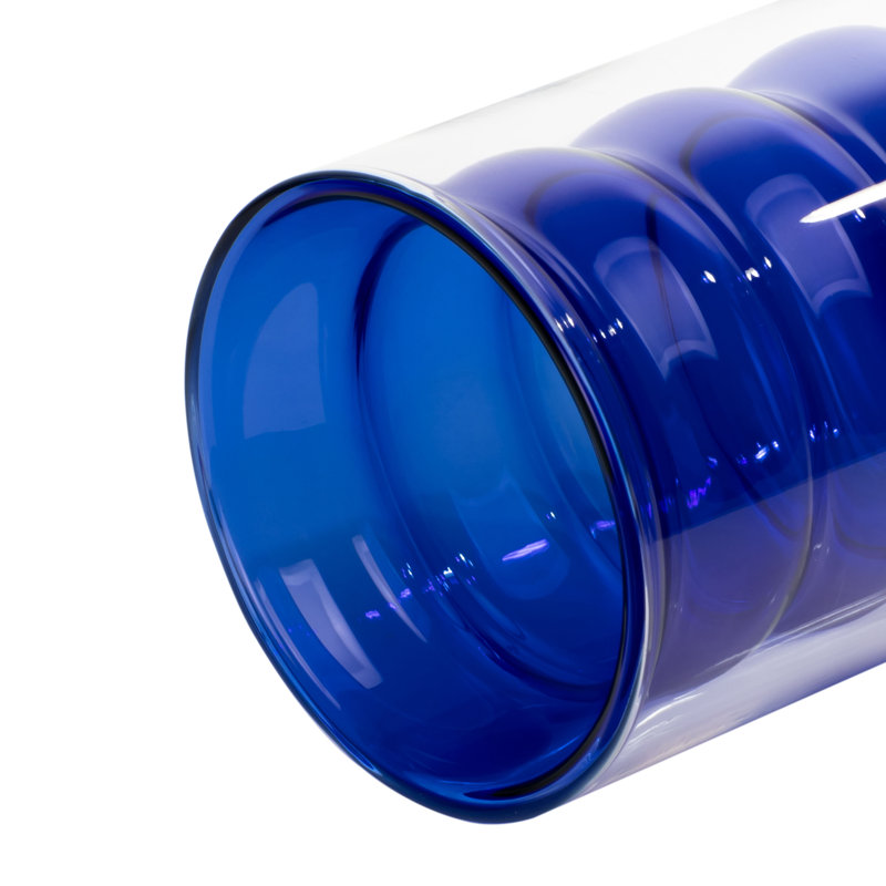 Vigo Blue Glass Water and Juice Drinking Set of 4