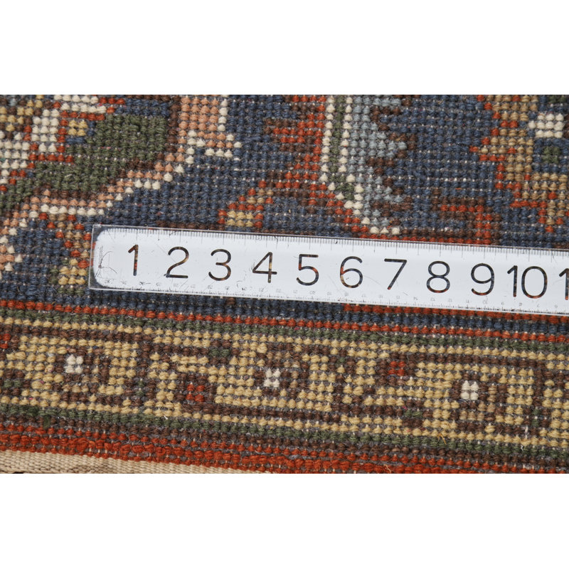 Tapis orange fait à la main 8 x 10 po Oushak