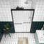 76" High Double Sliding Shower Door With Handle For Towel Hanging, Black Aluminum Frame, Easy Installation Steps Guide