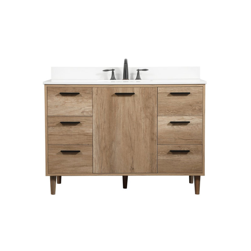 Ensemble de meuble-lavabo simple 48 po Baldwin, Chêne naturel