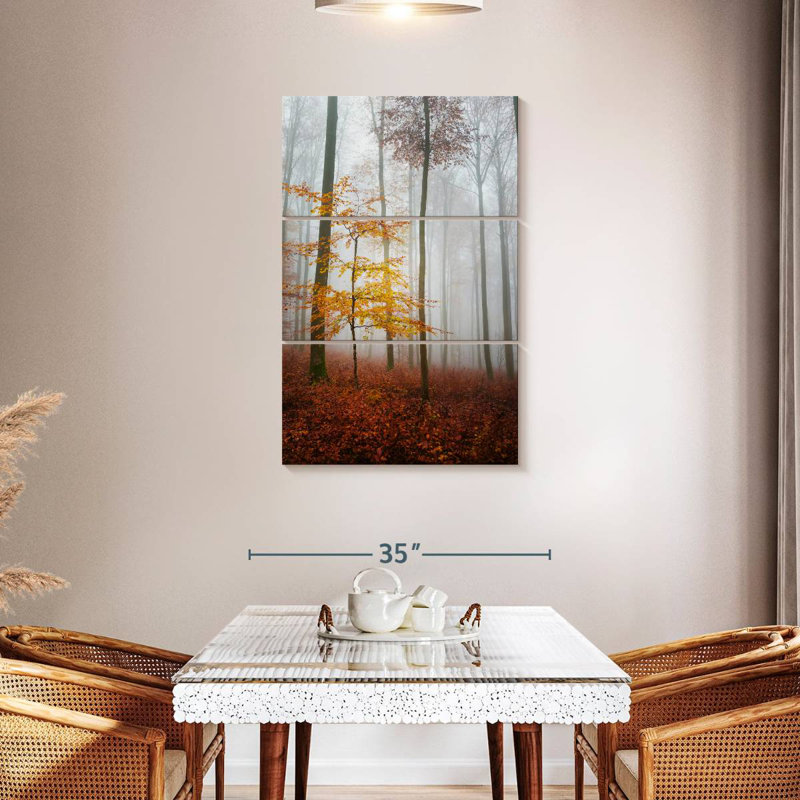 Paysage d'automne brumeux Alvord, H 45 po x l 28 po