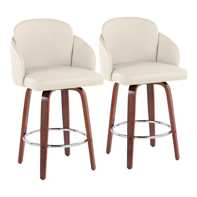 Dahlia Fixed-Height Stool - Set Of 2, Counter Stool (24” Seat Height)