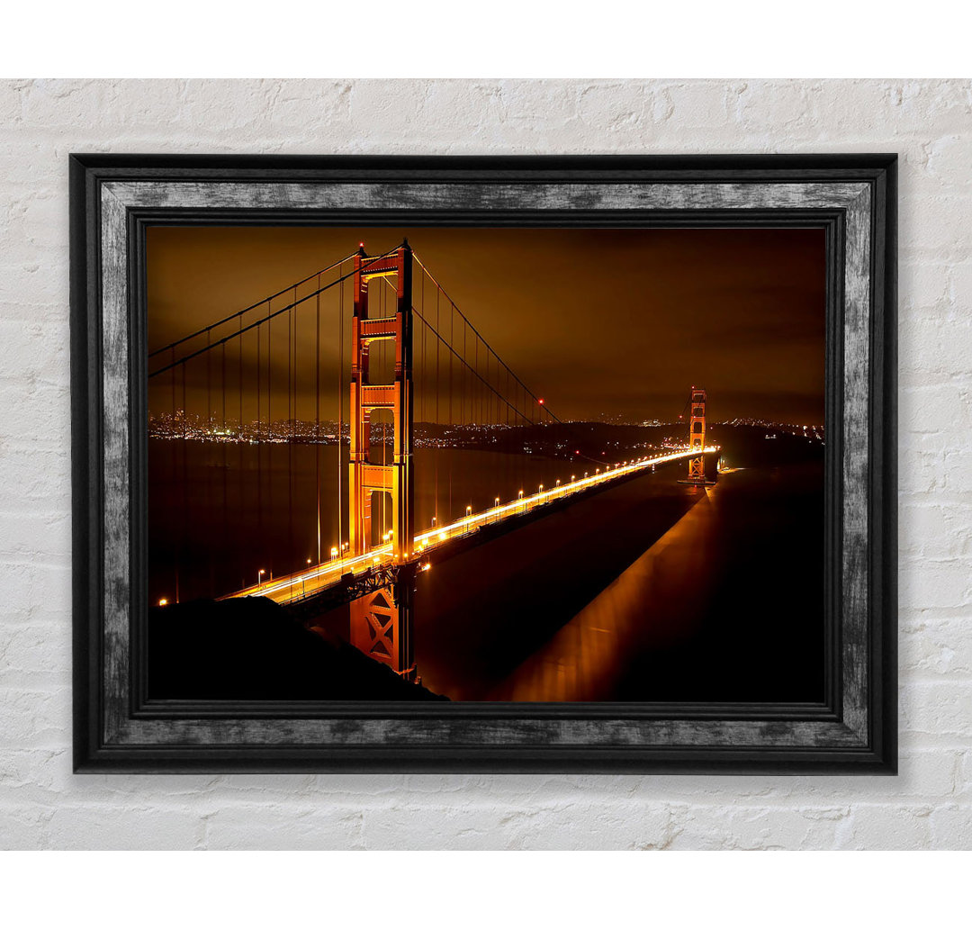 Golden Gate Bridge Nights - Bilderrahmen Kunstdrucke