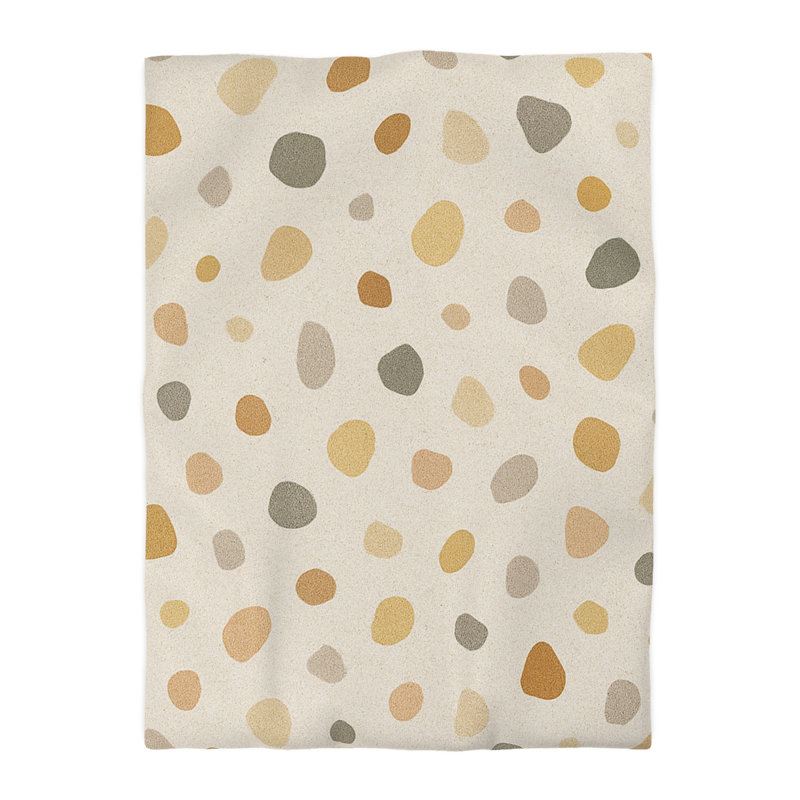 Microfiber Duvet Cover Boho Style, Design 40, Twin XL Duvet Cover, White
