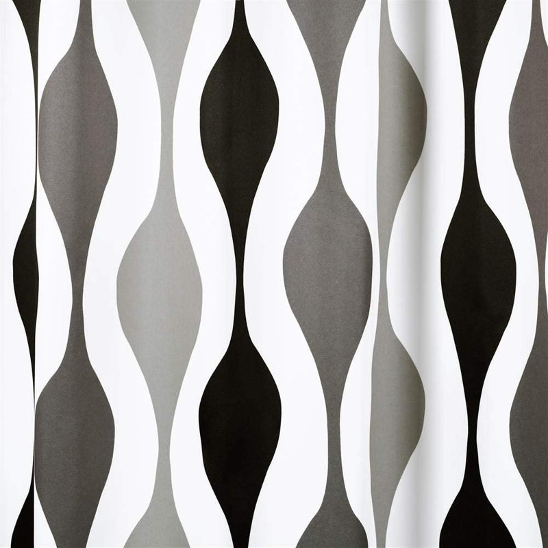 Panneau de rideau filtrant la lumière, Noir / blanc