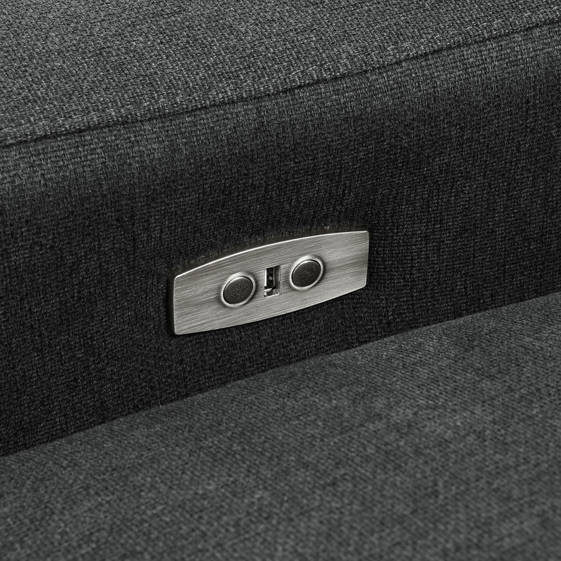 Roca Modular Power Sofa Dark Grey, Dark Gray Fabric