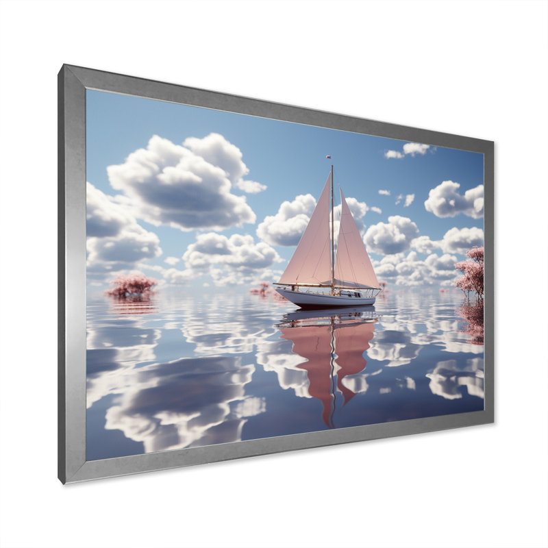 Ambyr sur toile, H 12 po x l 20 po x P 1 po, Cadre simple argenté