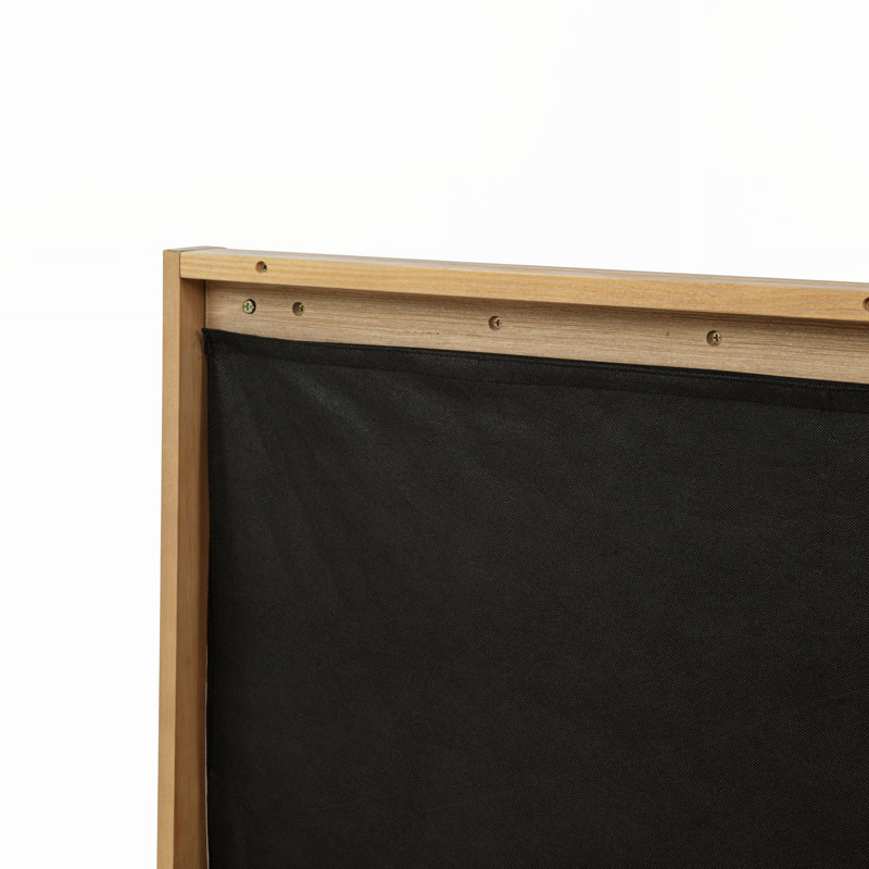 Très grand lit en bois avec tête de lit tapissier