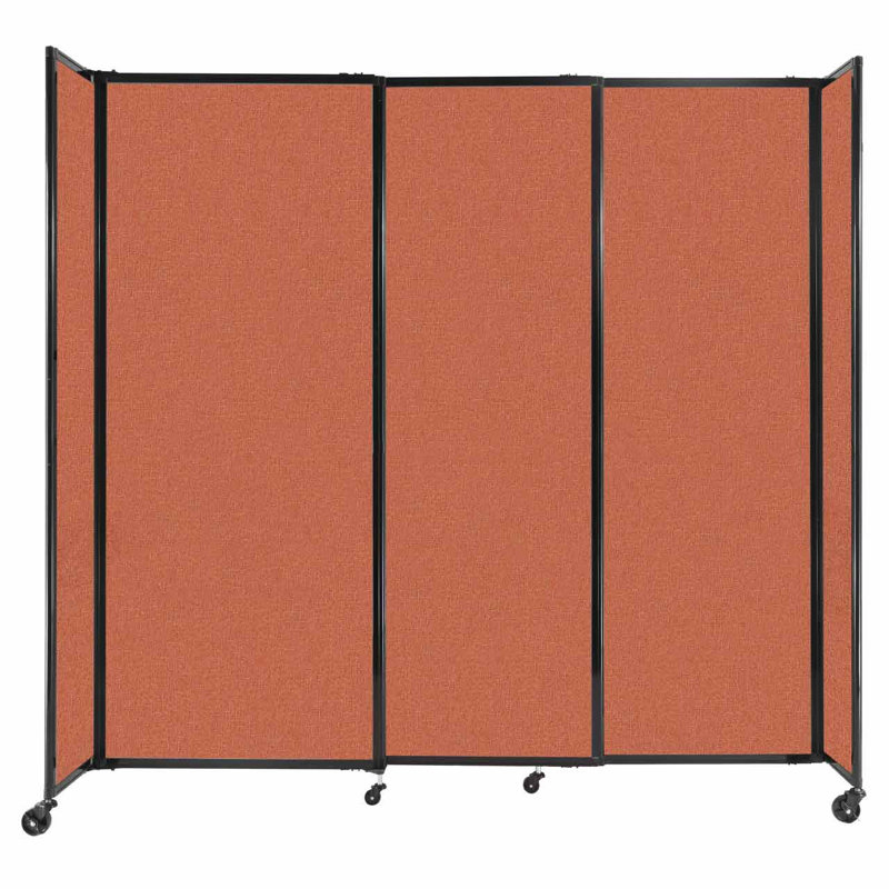 Cloison portative coulissante en tissu StraightWall, H 82 po x l 86 po x P 1 po, Papaye