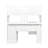 Home Office Computer Desk With Hutch, Antiqued White Finish-587884650