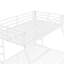 Lit superposé simple au-dessus d'un lit double en métal, adolescents et adultes, peu encombrant, réduit le bruit, aucun sommier tapissier requis, blanc, construction, rangement sous le lit, design, blanc facile à assembler pour la construction, la prévention,
