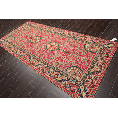 Tapis de zone en laine de 5 pi x 11 po à la main one-of-kind noué la Clyde