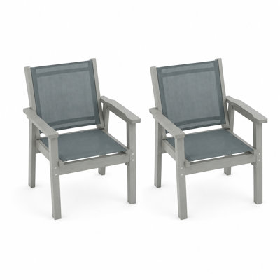 Lechner Outdoor Patio HDPE Dining Chairs