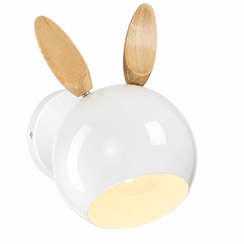 Applique murale Topsy à une lumière, Oreilles de lapin, Cloud White