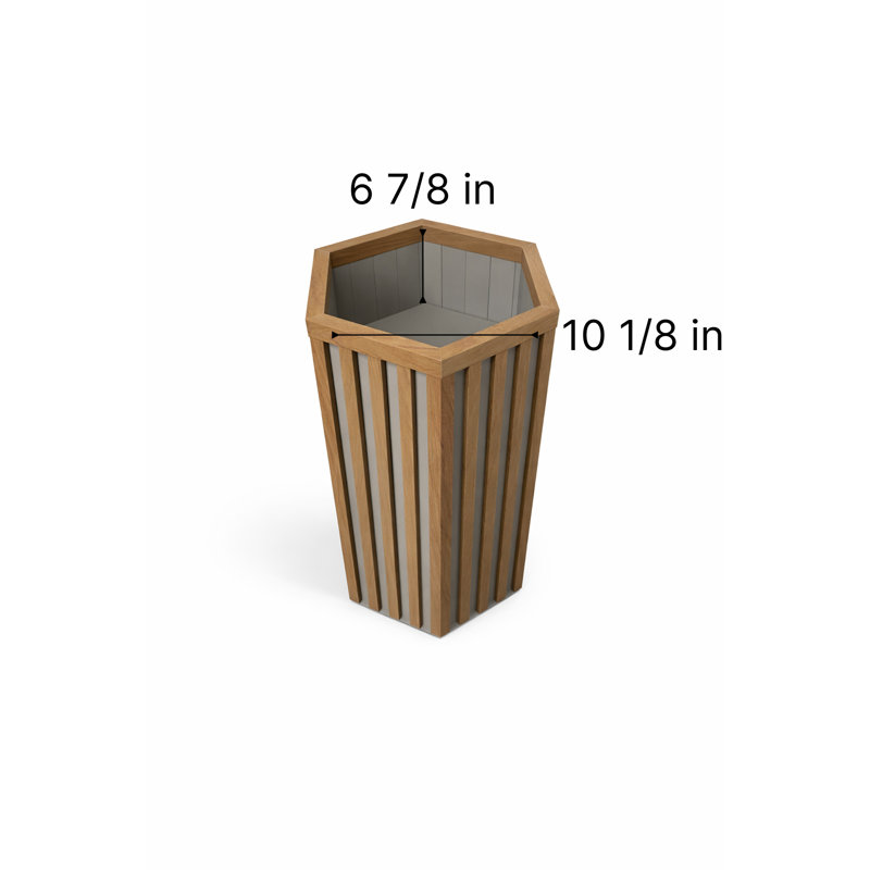 Hexagon Column Planter, 22.25" H x 13.5" W x 11.75" D