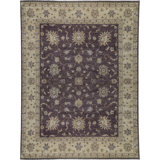 Hand-Knotted High-Quality Brown and Gold Area Rug