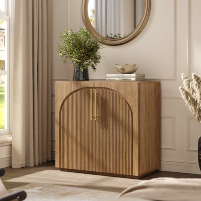 Modern Fluted Arched Cabinet