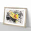 Yellow Macaw Parrot Watercolour - Framed Print-56882174-56882175