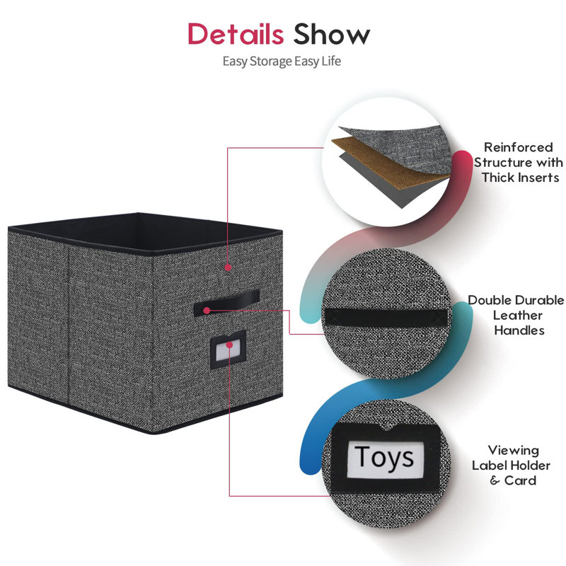 Ebern Designs Fabric Decorative Bin