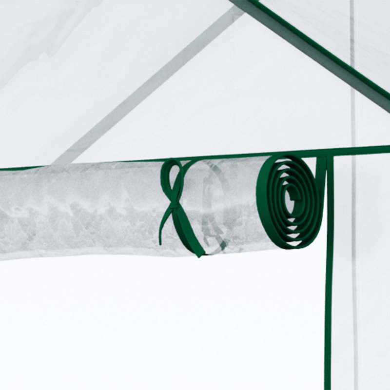 Ensemble de serre portatif, 5 pi x 2,5 pi 6,5 pi, 3 tablettes, couvercle patiné, maximise la capacité de production et l'efficacité des plantes de jardin en plastique