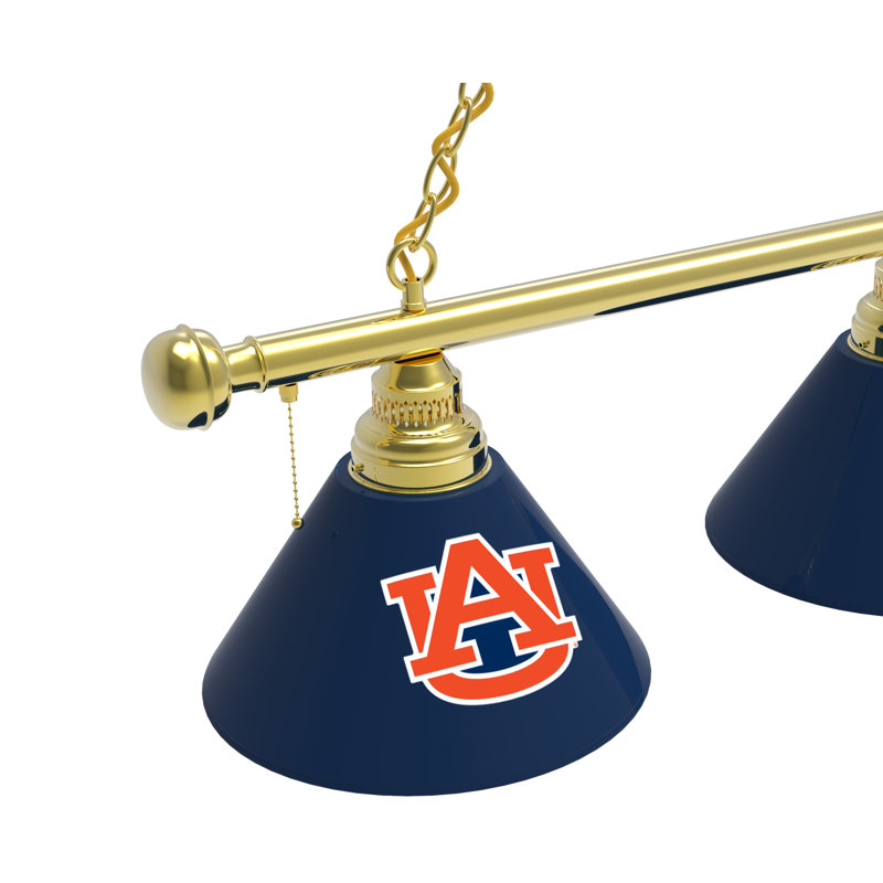 3 - Light Pool Table Lights Pendant, Brass, Auburn Tigers