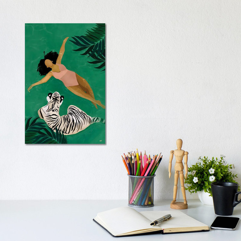 « Drift » par Bria Nicole-impression d’art graphique, Pas de tapis, Toile tendue, H 40 po x l 26 po x P 1,5 po