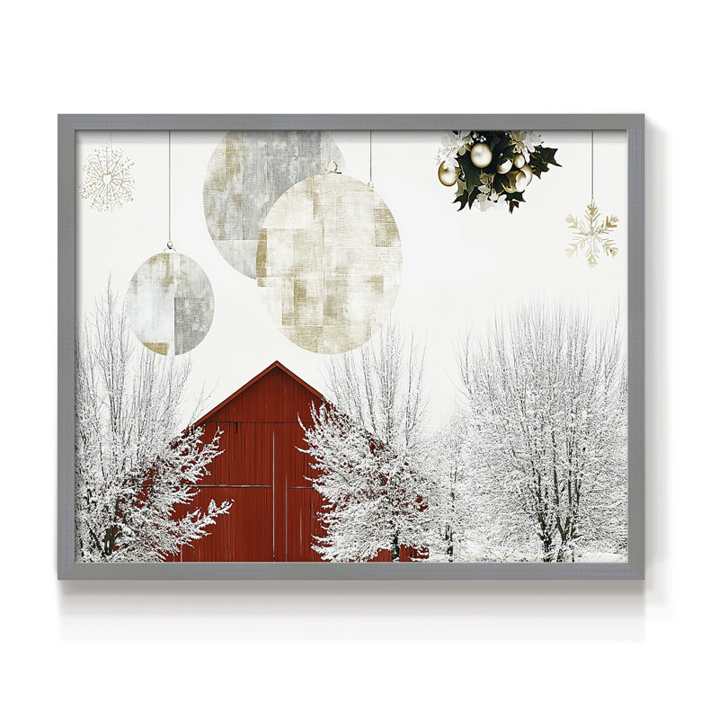 Art de Noël - DCVI - Reproduction encadrée - Restickable, H 8 po x l 10 po, Gris