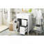 Meuble-lavabo de 24 pouces avec lavabo en céramique, 1 porte à fermeture en douceur, 2 tiroirs à fermeture en douceur et 2 supports de rangement sur la porte