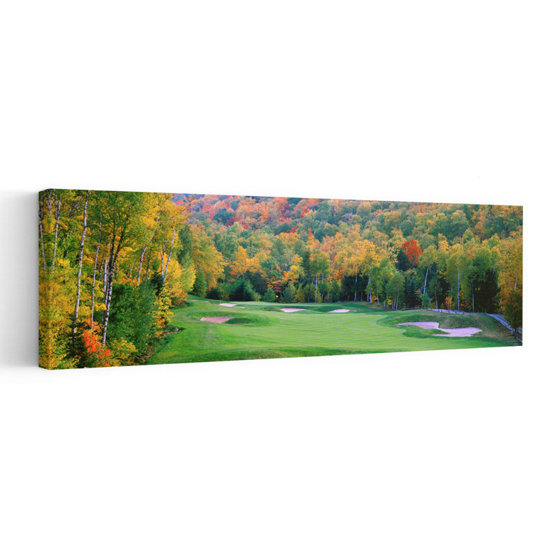 Nouvelle-Angleterre, terrain de golf, Nouvelle-Angleterre, États-Unis, coloré, paisible, automne, forêt, art mural