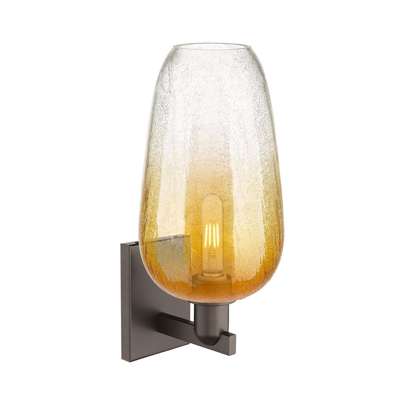 Kazmierski - Nickel satiné brossé - Applique murale, Clear / Oil Rubbed Bronze