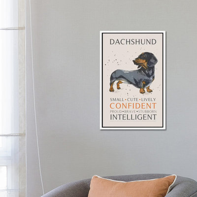 Dachshund 1 Piece Wall Art on Canvas