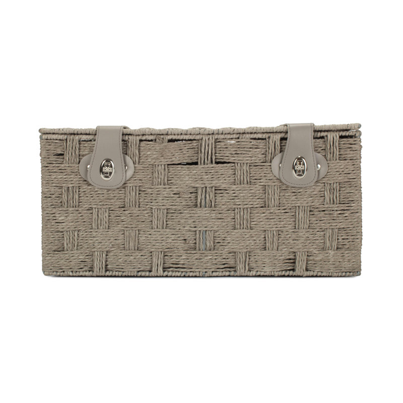 Paper Rope Gift Storage Hamper Basket, Grey