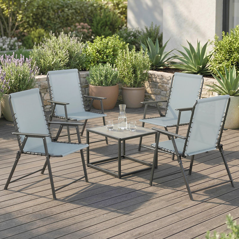 Folding Chair, Grey, 4
