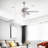 Crystal Ceiling Fan With Lights Fandelier Chandelier Reversible Blades 3 Wind Speeds Remote Control For Bedroom Living Dining Room Chrome 52 Inch