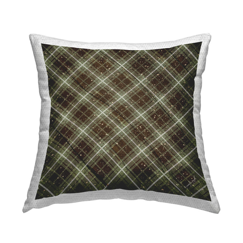 Plaid Outdoor Throw Pillow
