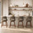 Bisto Modern Faux Leather Swivel Bar Stool with Cutout Backrest-466326318-466326320