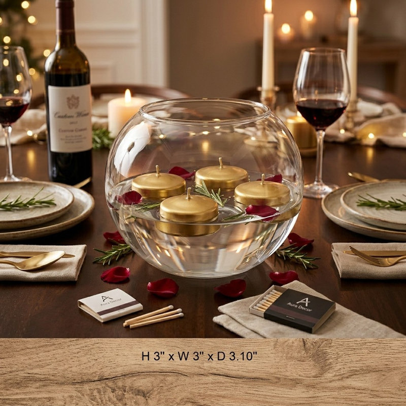 Scented Floating Candle, Gold