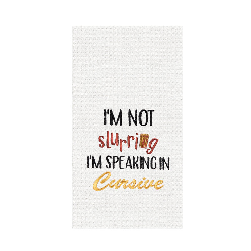 "I Am Not Slurs" Torchon Waffle Weave