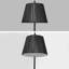 Lampe sur pied arquée / noire 63,77 po avec interrupteur au pied