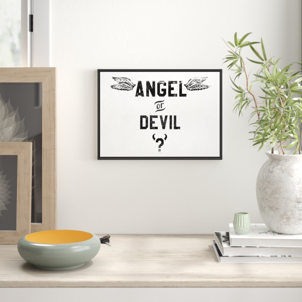 Gerahmtes Wandbild Angel or Devil Light