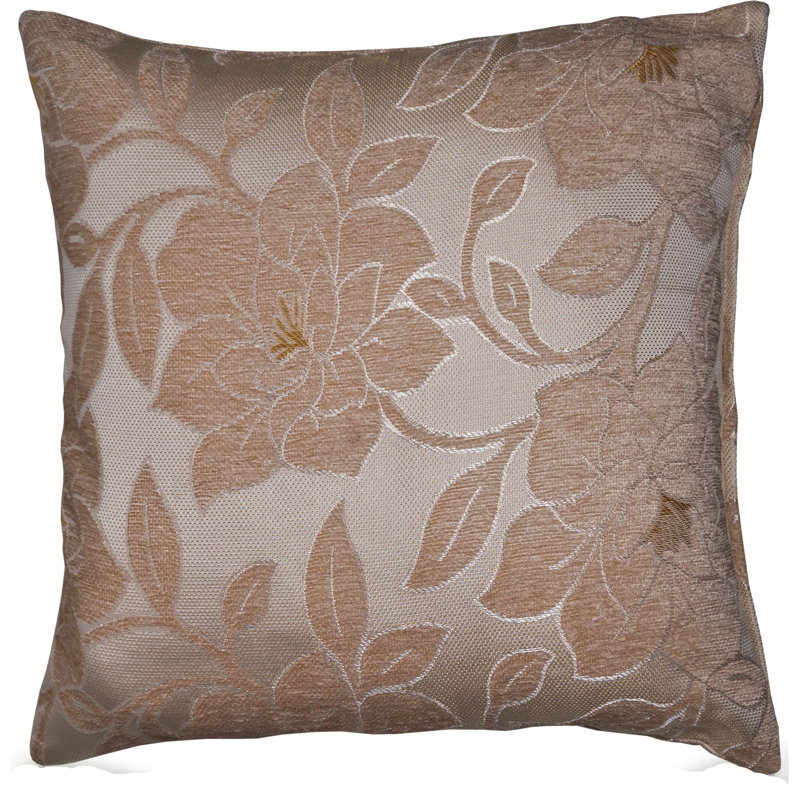 Darionne Floral Square Throw Pillow Cover, Cream, 55 x 55cm