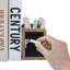 Acacia Pencil Holder Bookends with Chalkboard Labels