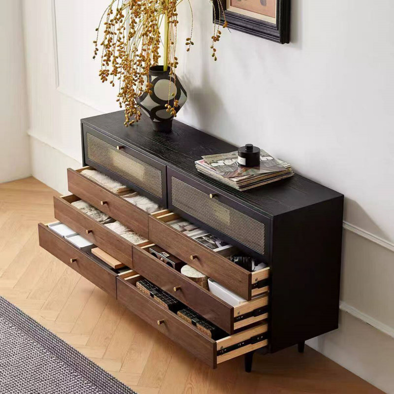 Buffet haut de gamme de style rétro, 33.46" H x 55.12" W x 15.75" D