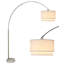 Lampe sur pied 81 po à double abat-jour en marbre - Éclairage élégant et sophistiqué pour toute pièce
