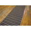 Antique Striped Pattern American Flat Weave Hallway Runner Rag Rug